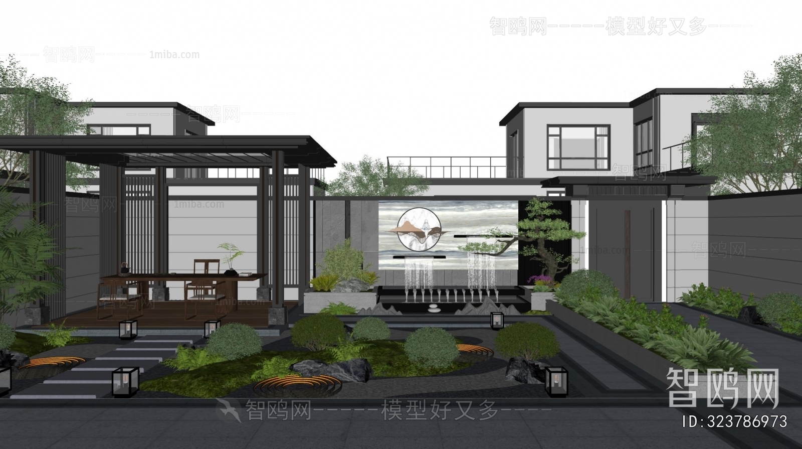New Chinese Style Courtyard/landscape