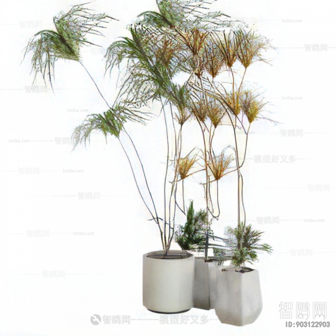 Modern Ground Green Plant Potted Plants
