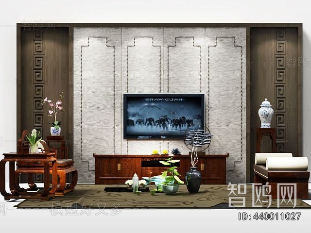 New Chinese Style TV Cabinet