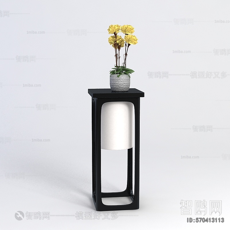 Modern Potted Green Plant