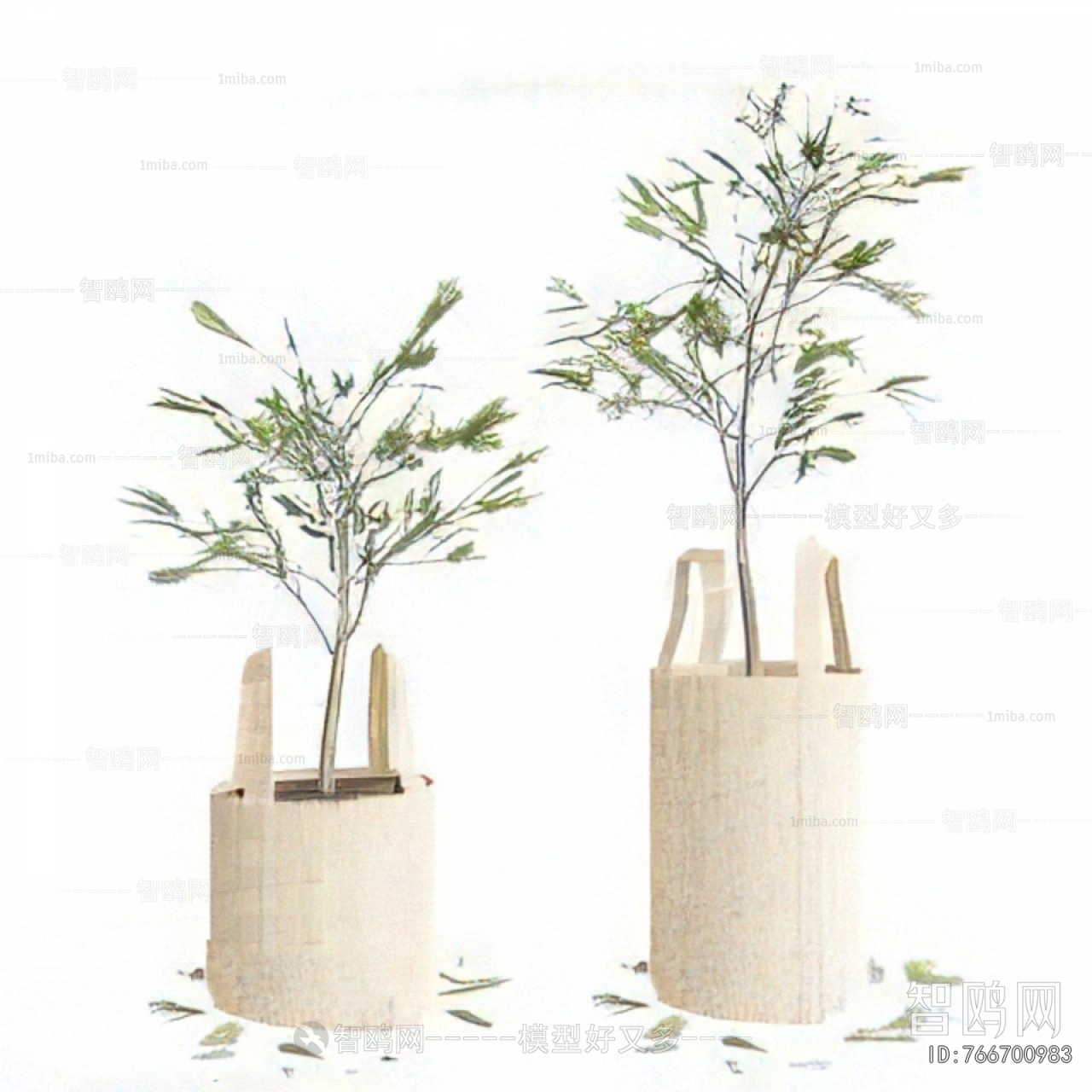 Modern Ground Green Plant Potted Plants