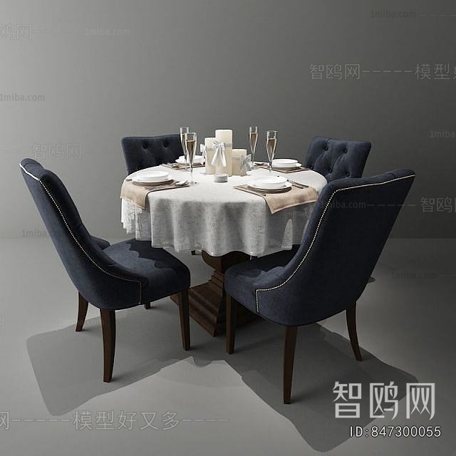 Simple European Style Dining Table And Chairs