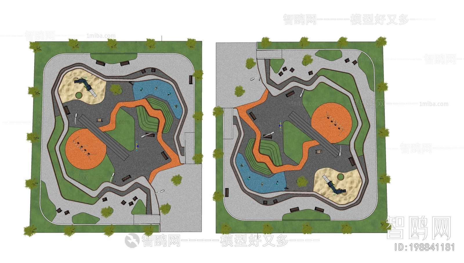 Modern Park Landscape