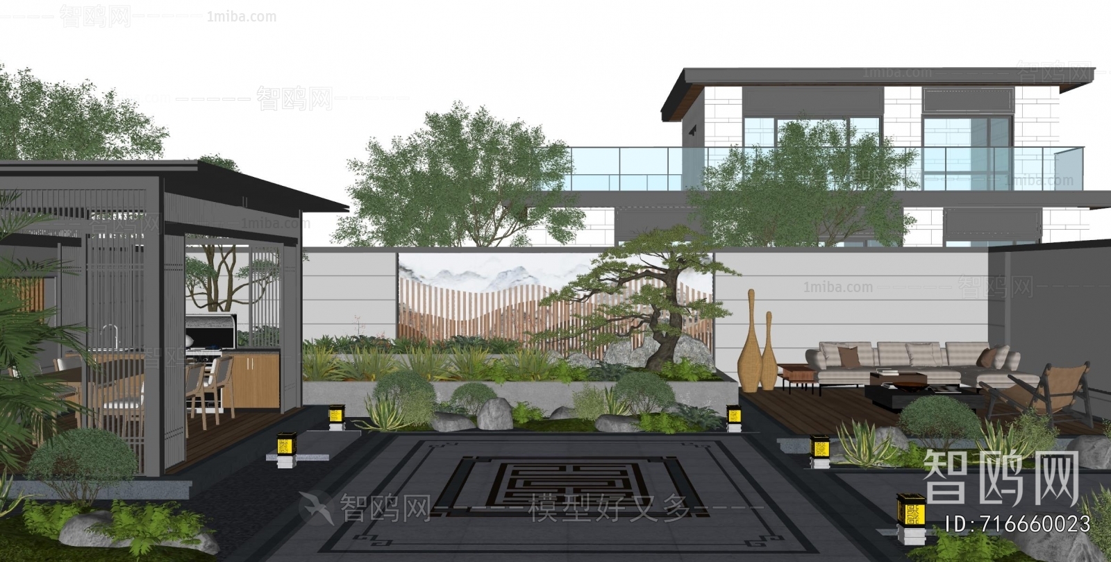 New Chinese Style Courtyard/landscape