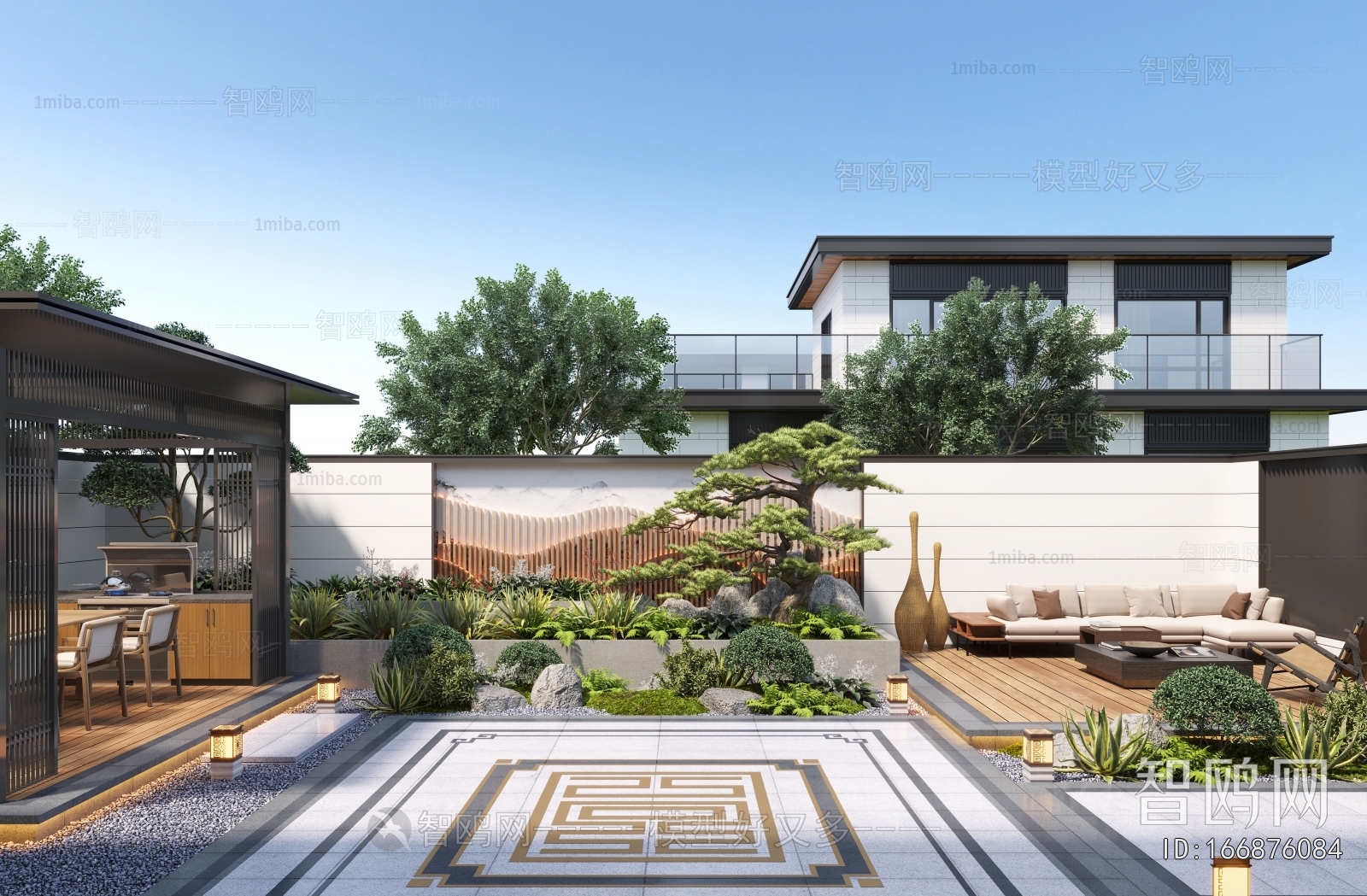 New Chinese Style Courtyard/landscape