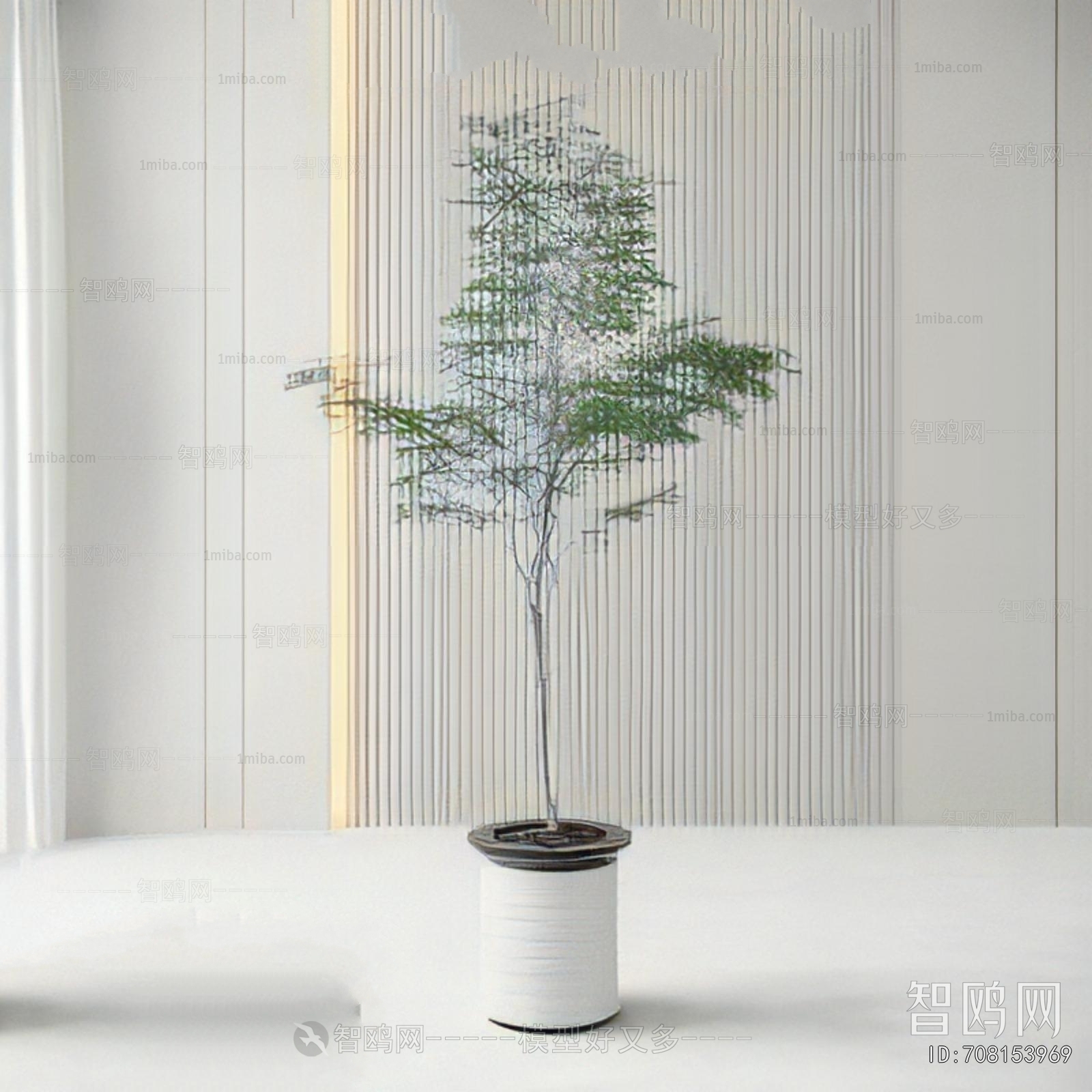 Modern Ground Green Plant Potted Plants