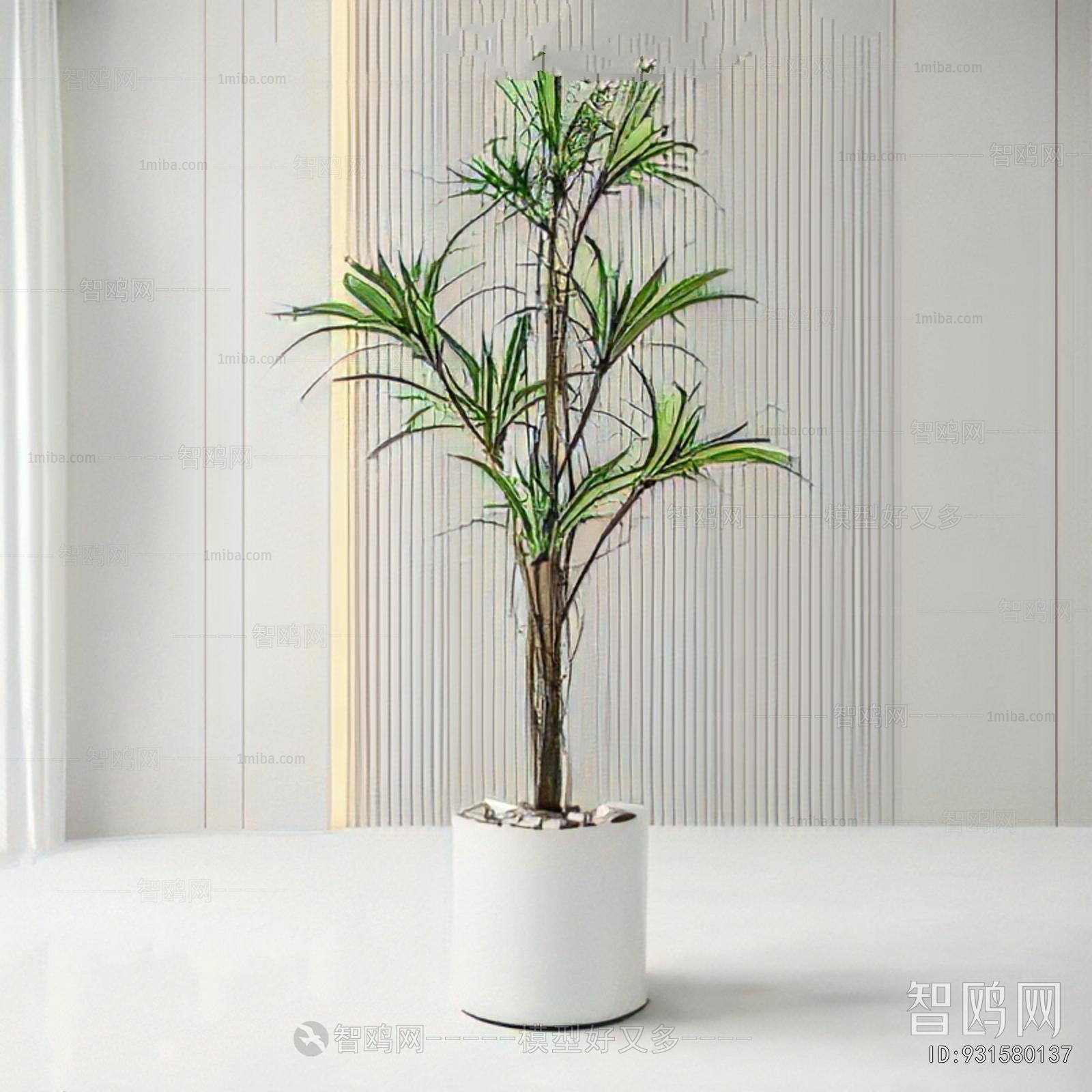 Modern Ground Green Plant Potted Plants