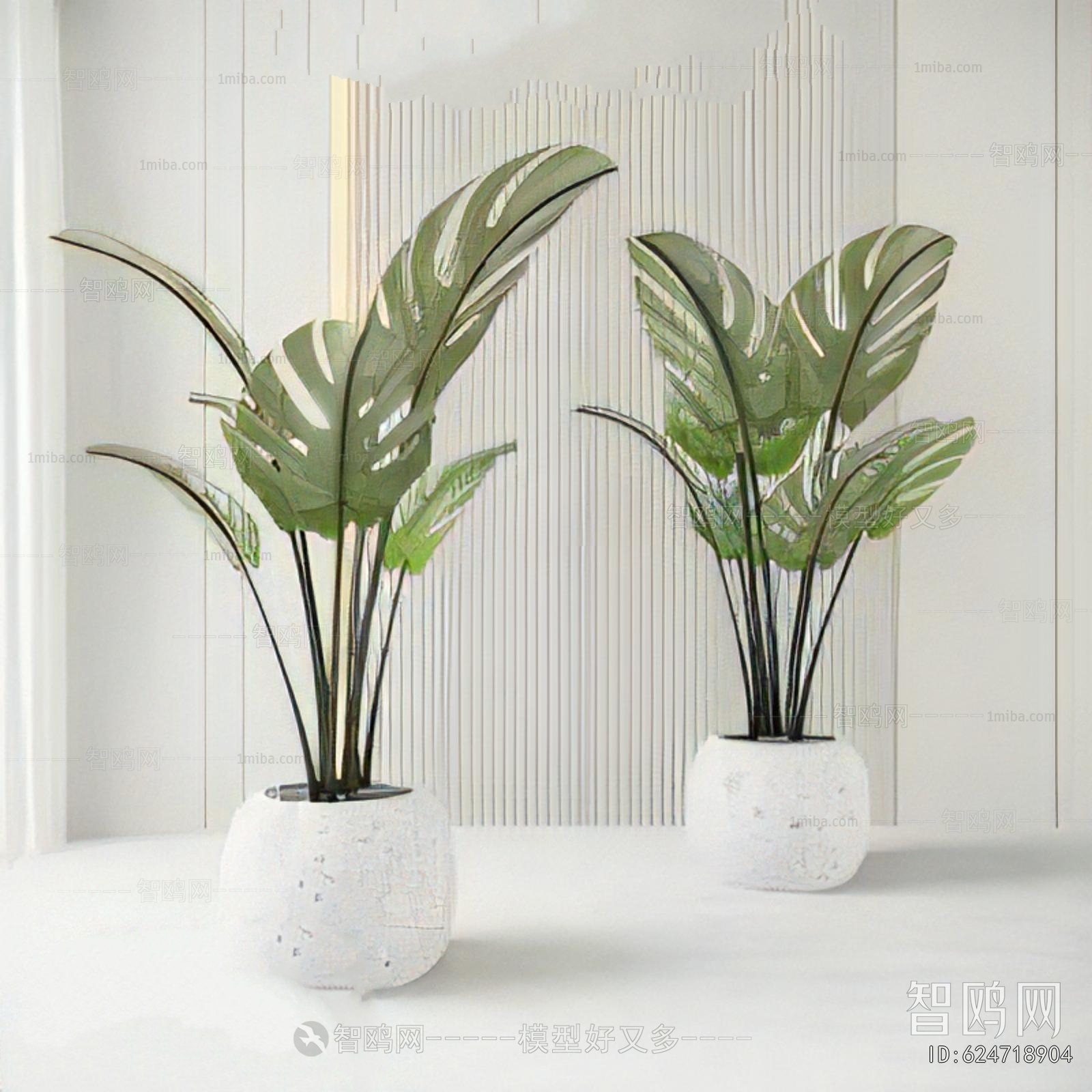 Modern Ground Green Plant Potted Plants