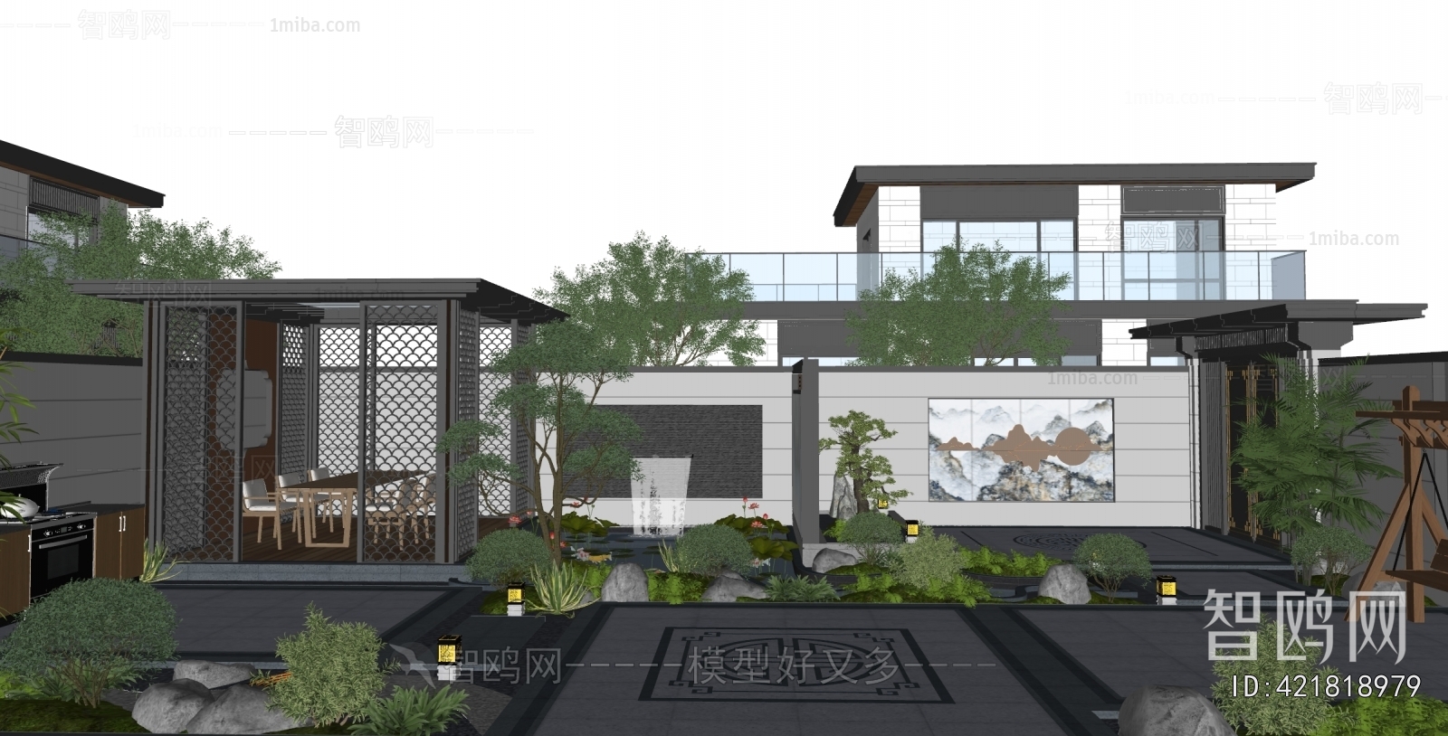 New Chinese Style Courtyard/landscape