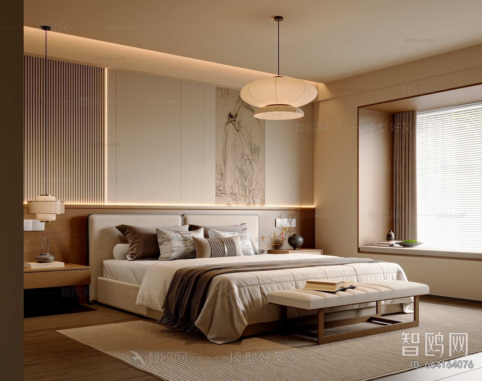 New Chinese Style Bedroom