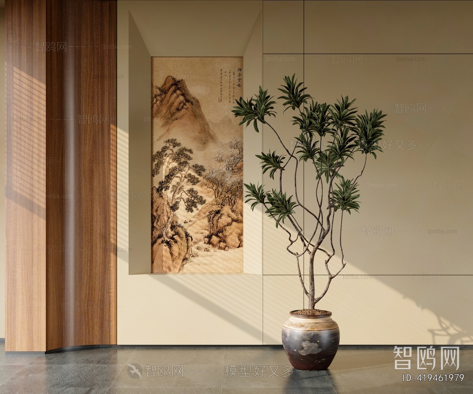 New Chinese Style Ground Green Plant Potted Plants