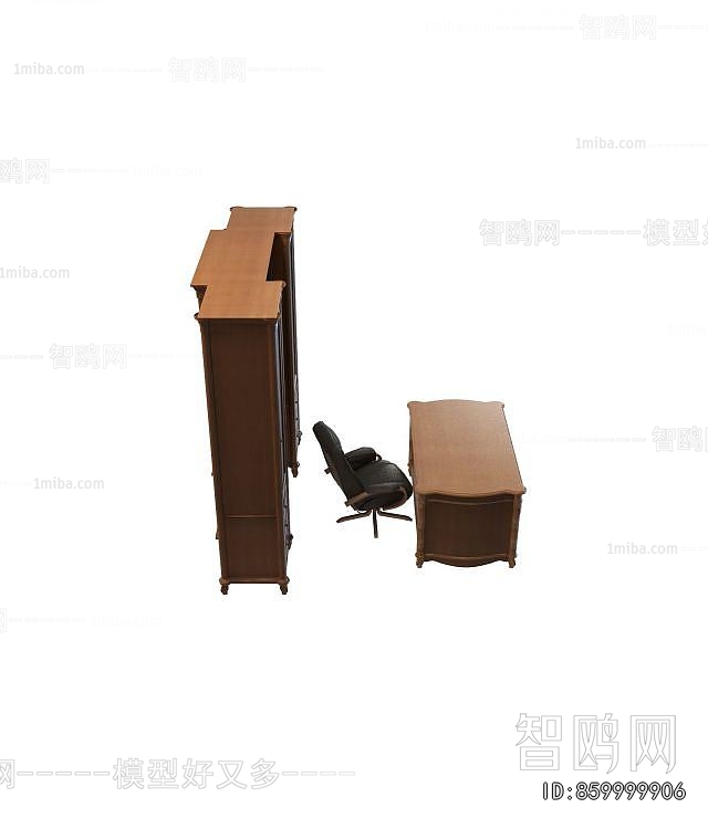 European Style Office Desk And Chair