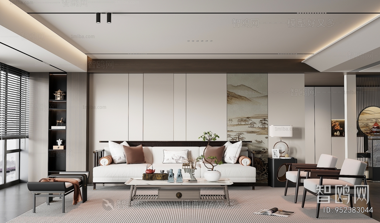 New Chinese Style A Living Room