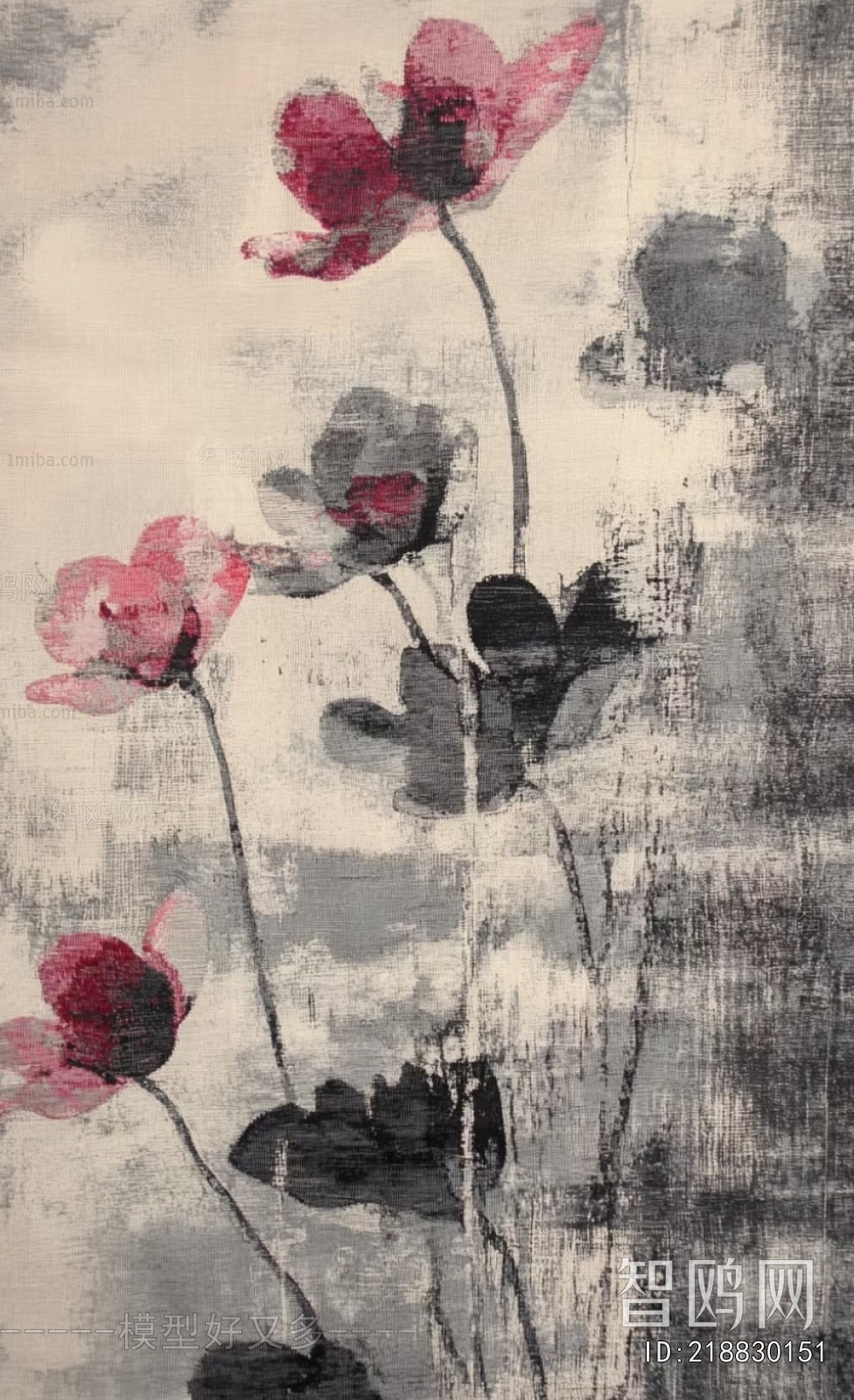 现代复古花卉装饰画