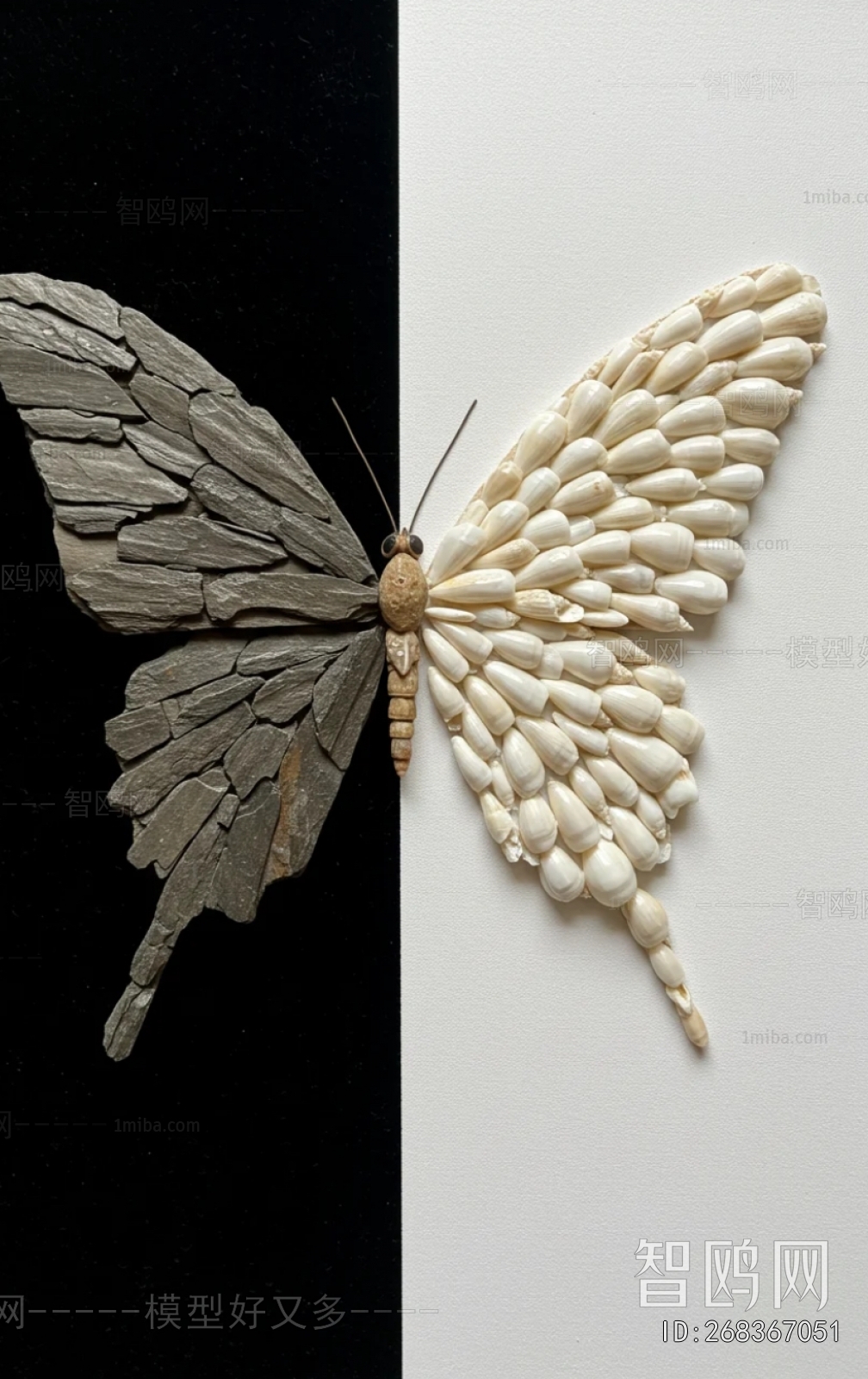 现代艺术蝴蝶立体装饰画