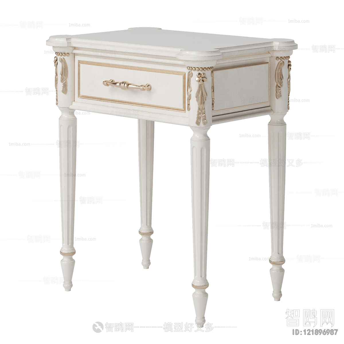 French Style Bedside Cupboard