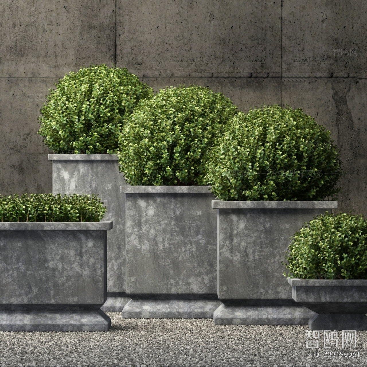Modern Potted Green Plant