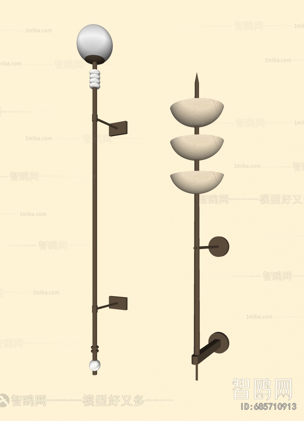 现代金属壁灯组合