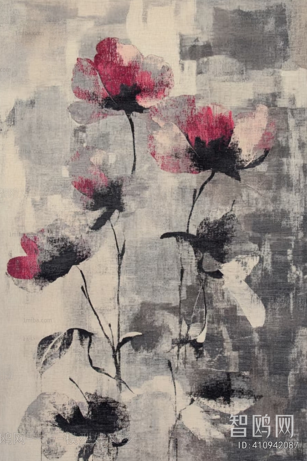 现代复古花卉装饰画
