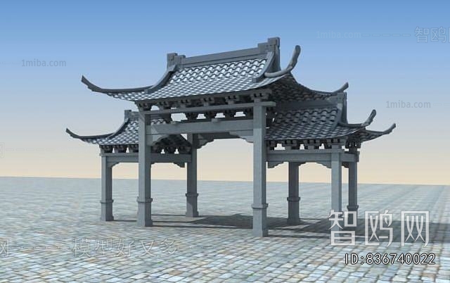 New Chinese Style Ancient Architectural Buildings