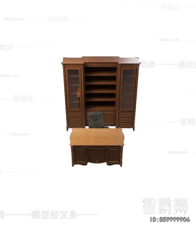 European Style Office Desk And Chair