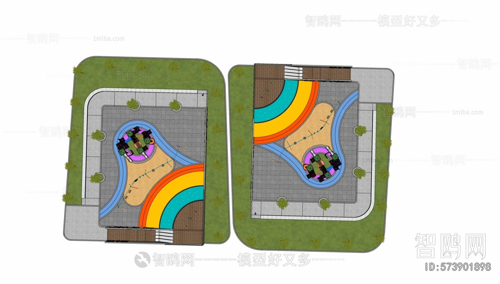 Modern Park Landscape