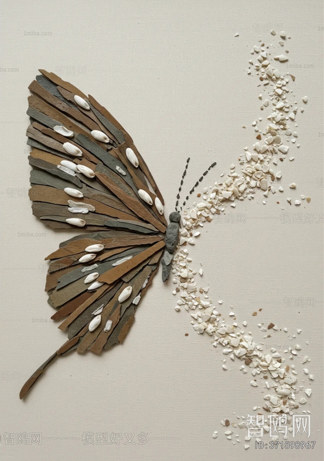 现代艺术蝴蝶立体装饰画