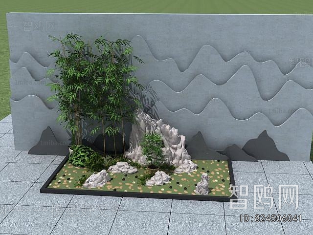 New Chinese Style Rockery Waterscape