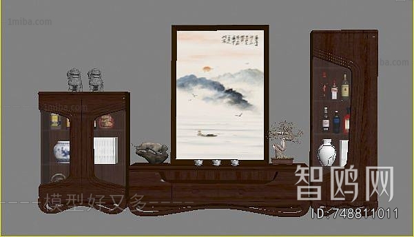 New Chinese Style TV Cabinet
