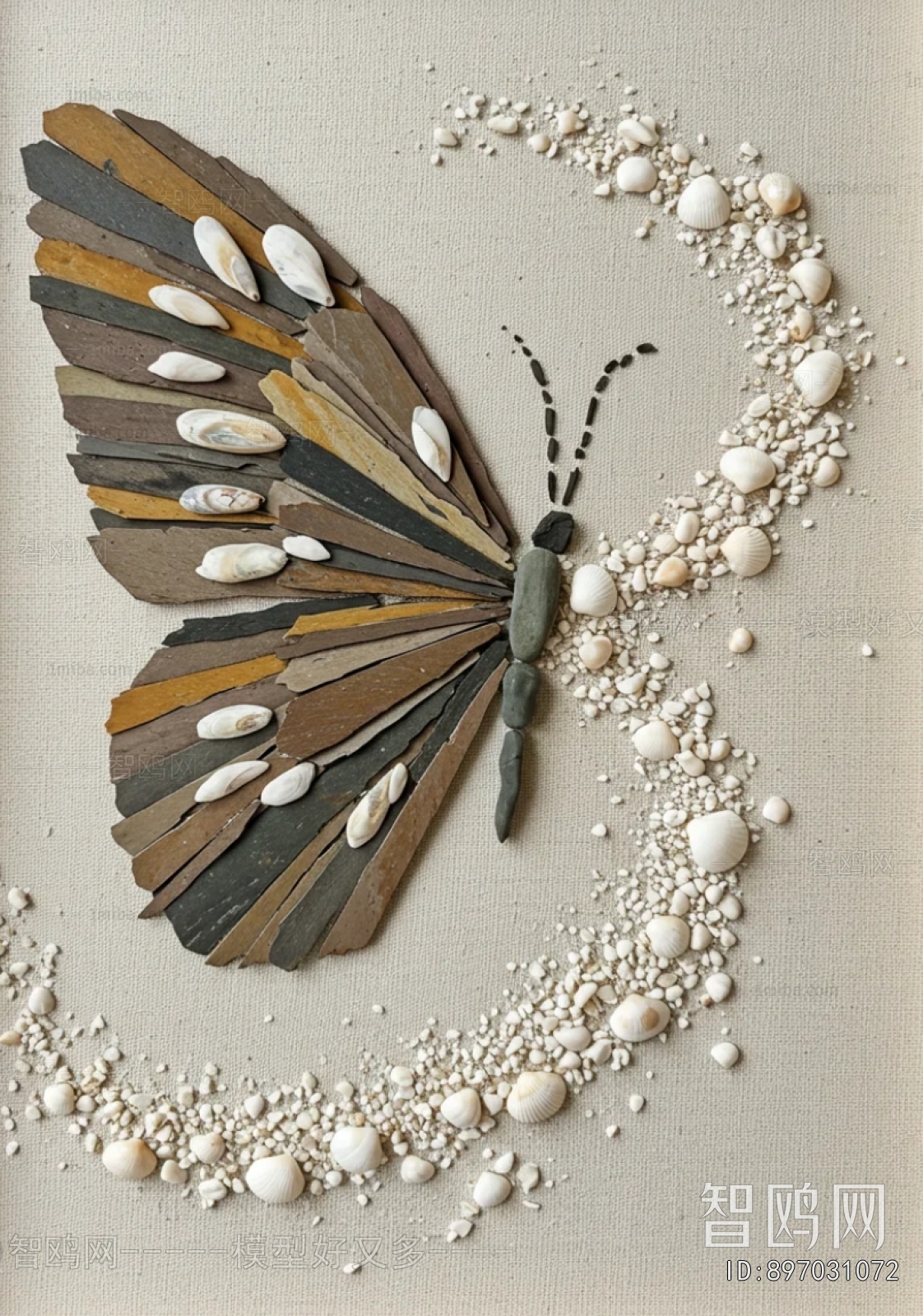 现代艺术蝴蝶立体装饰画