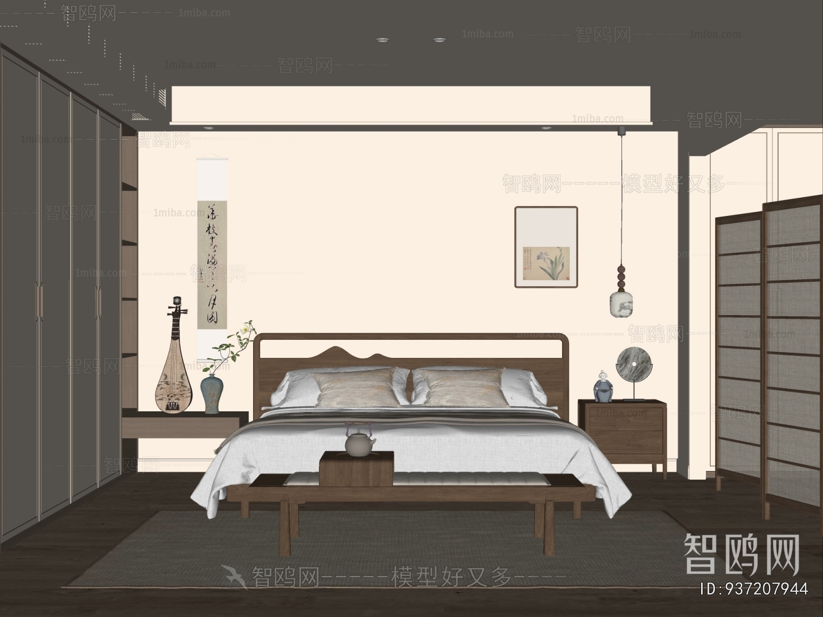 New Chinese Style Bedroom