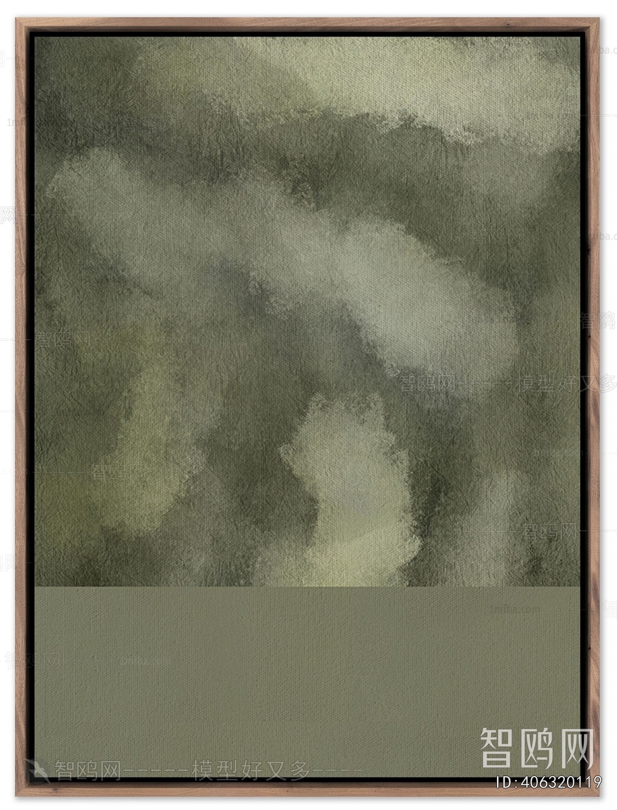 现代墨绿装饰画
