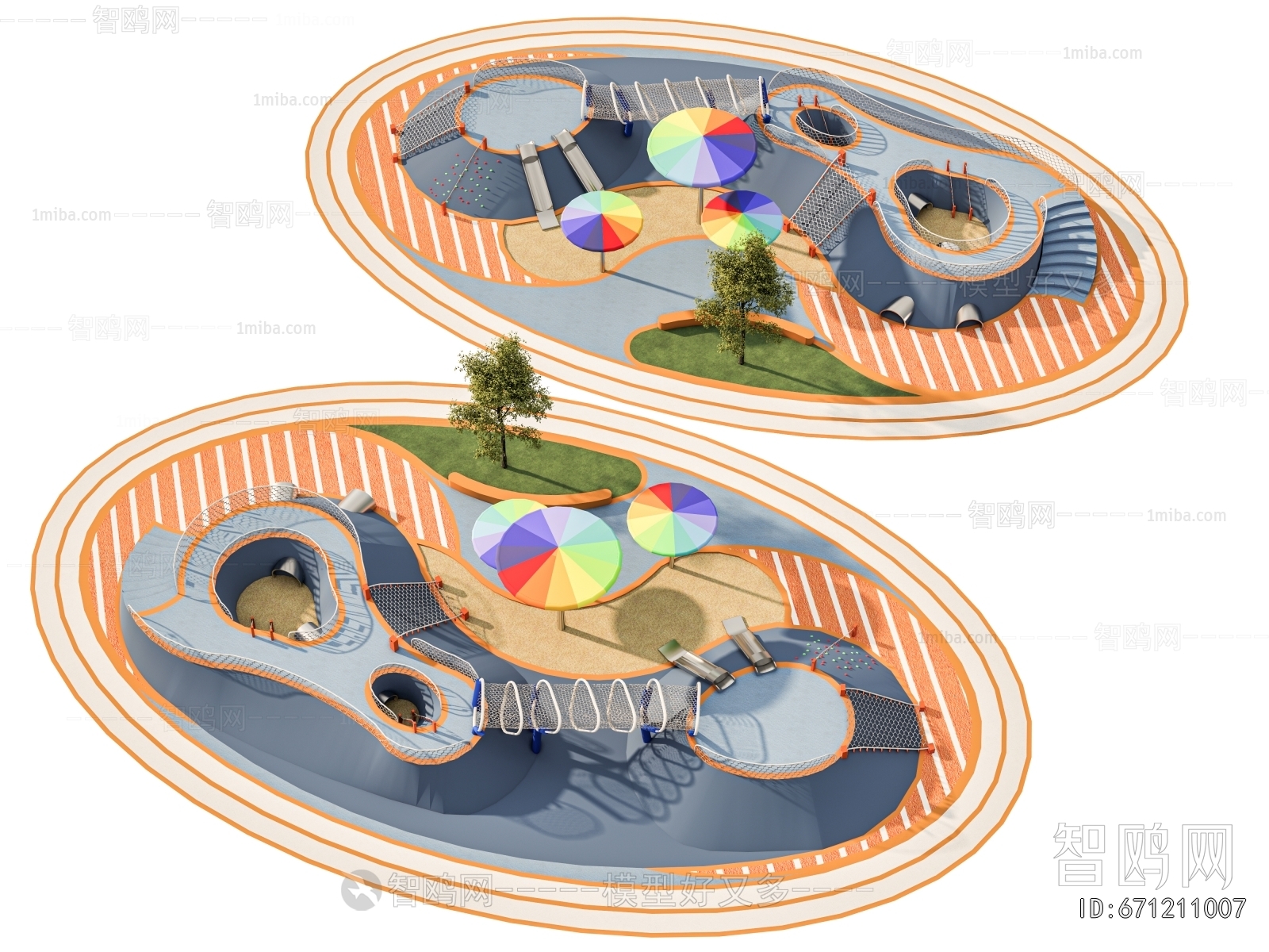 Modern Park Landscape