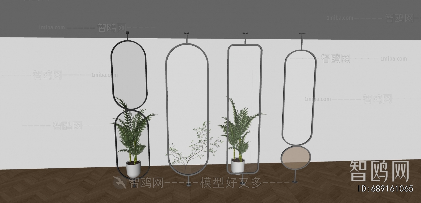 现代玻璃屏风隔断