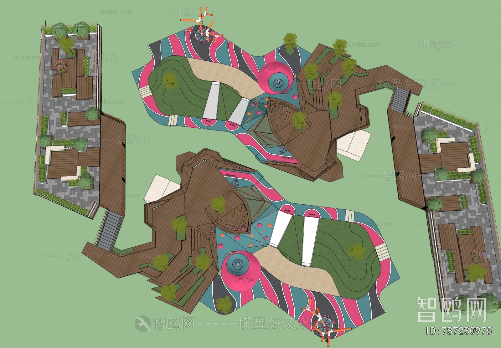 Modern Park Landscape