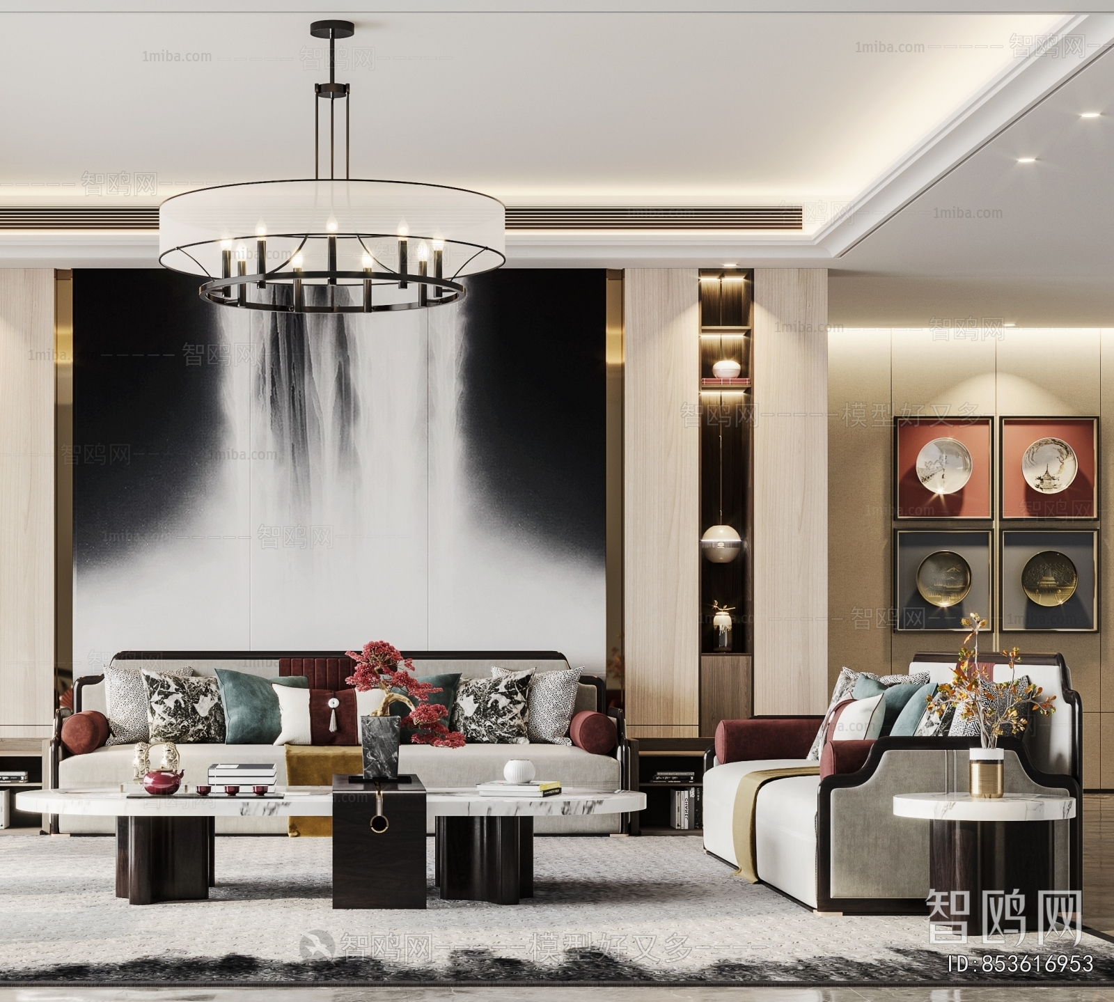 New Chinese Style A Living Room