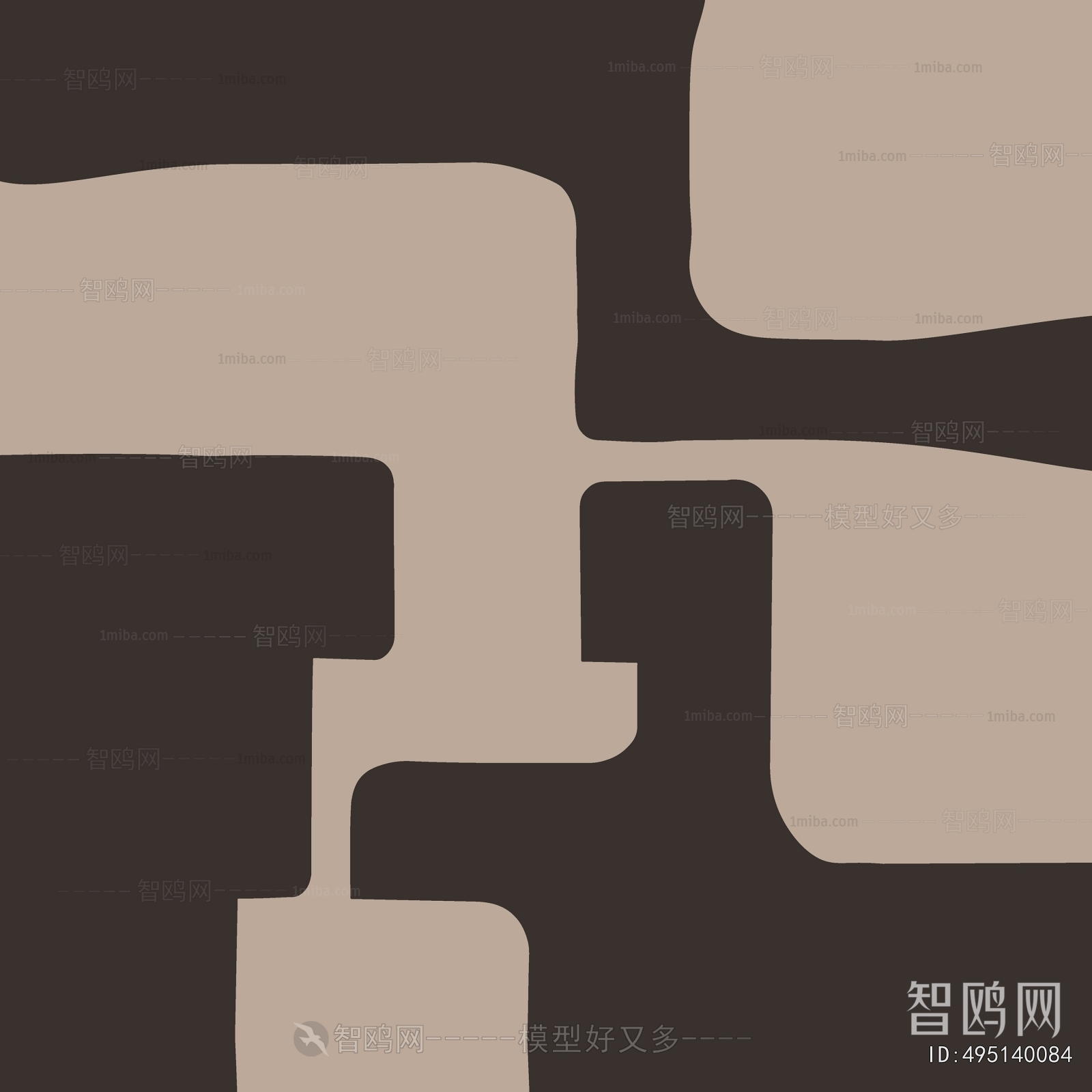 现代几何抽象地毯