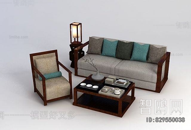 New Chinese Style Sofa Combination