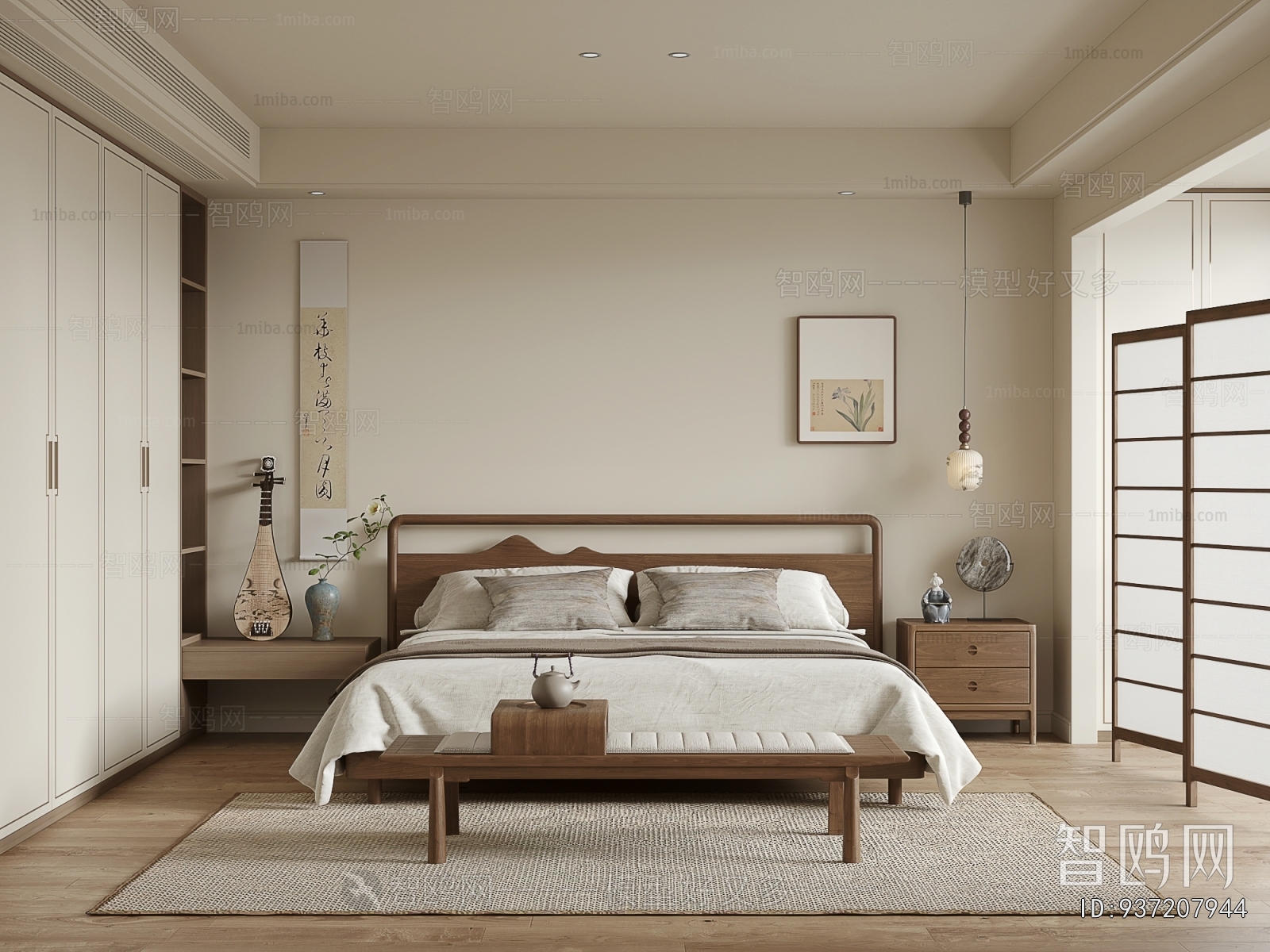 New Chinese Style Bedroom