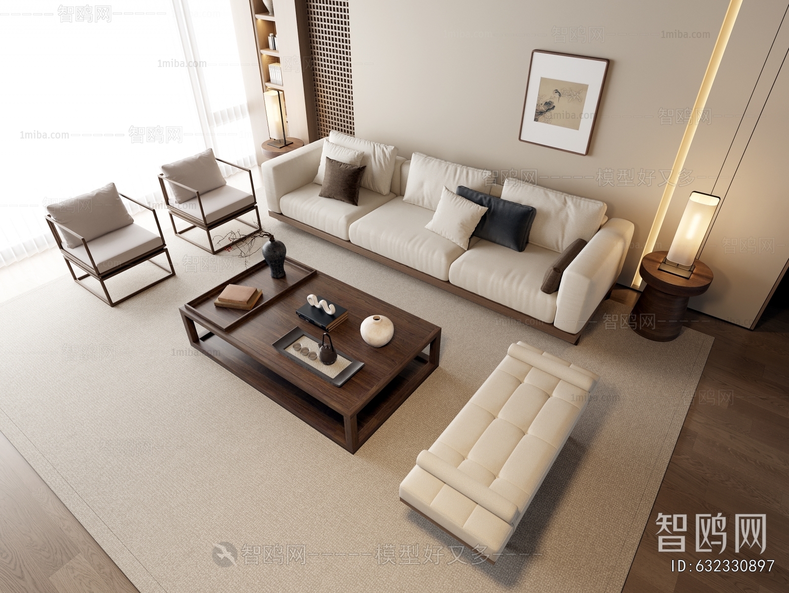 New Chinese Style Sofa Combination