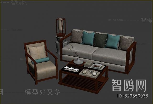 New Chinese Style Sofa Combination