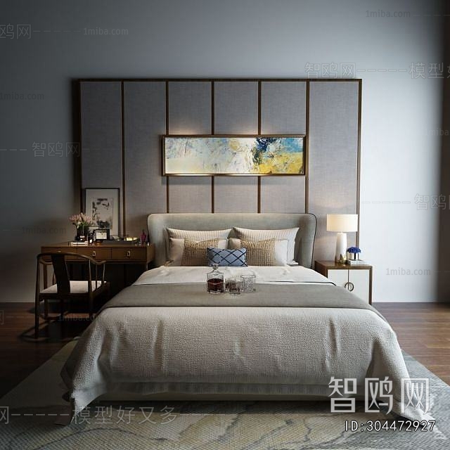 New Chinese Style Double Bed