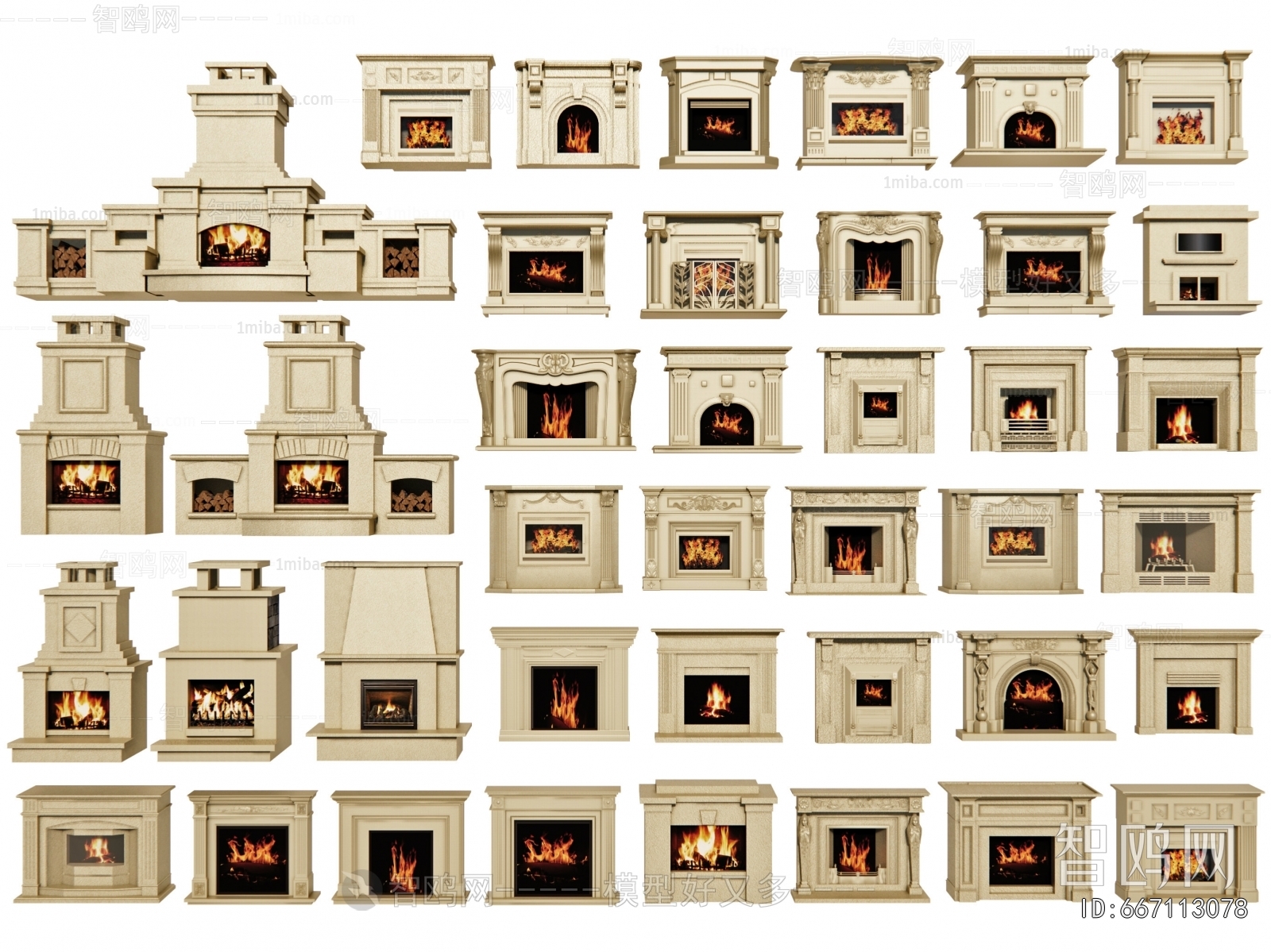 European Style Fireplace