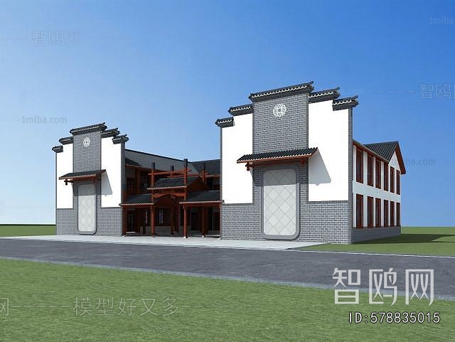 New Chinese Style Building Appearance