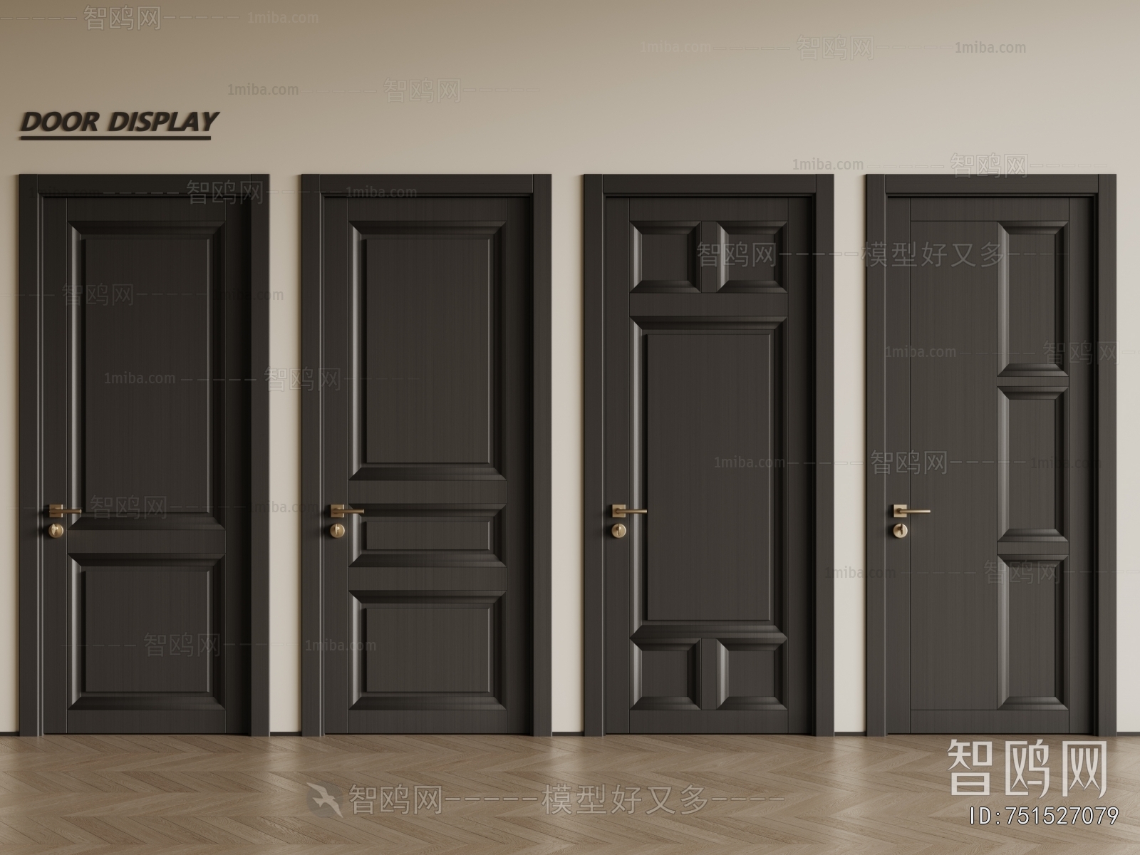 Simple European Style Single Door