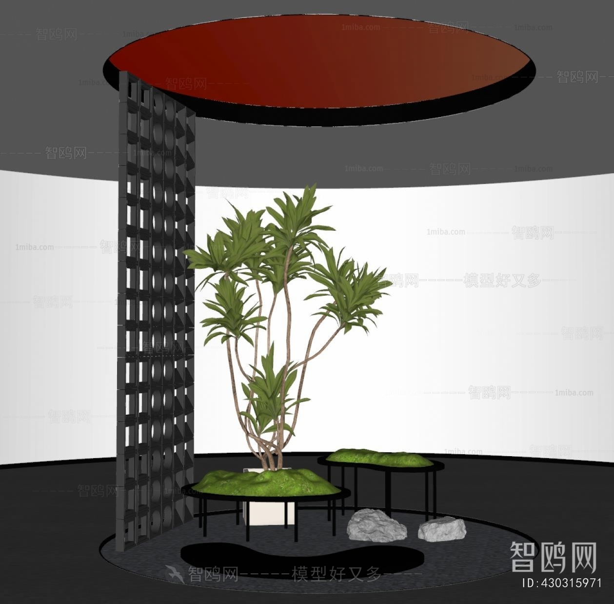 现代苔藓景观植物小品