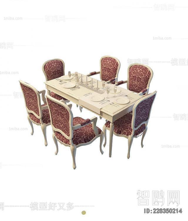European Style Dining Table And Chairs