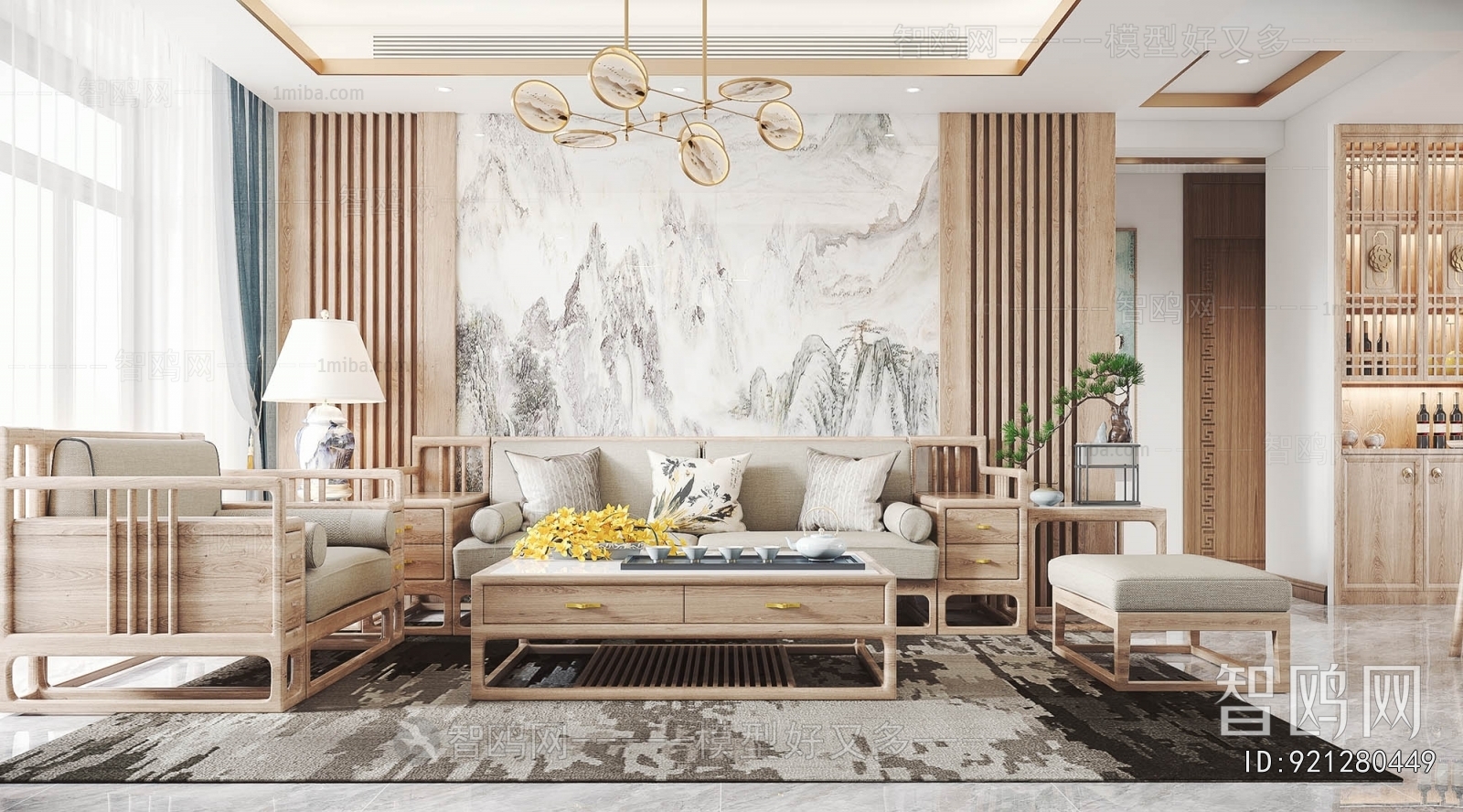 New Chinese Style A Living Room