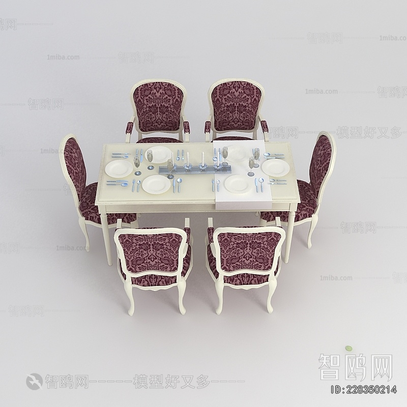 European Style Dining Table And Chairs