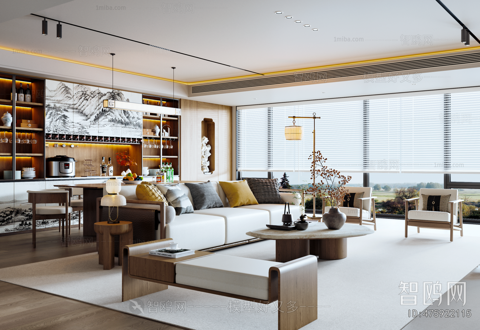 New Chinese Style A Living Room